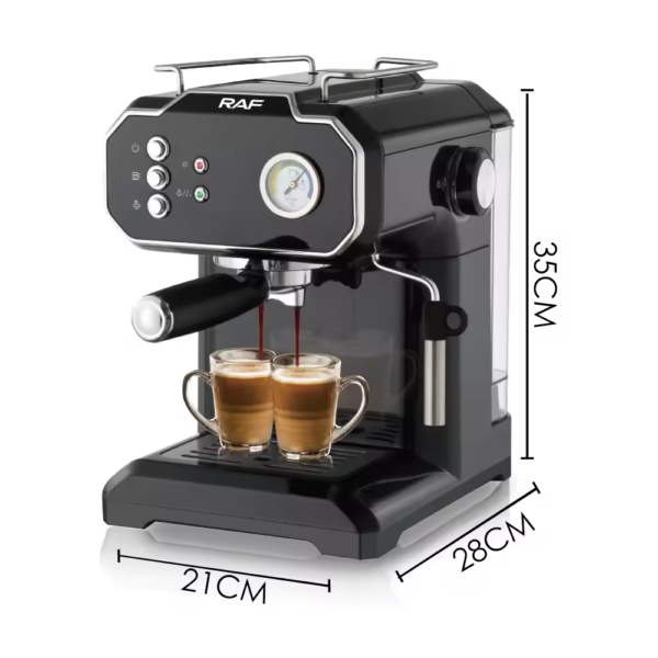 Siebträger-Kaffeemaschine in Schwarz - RAF.104B – Bild 3
