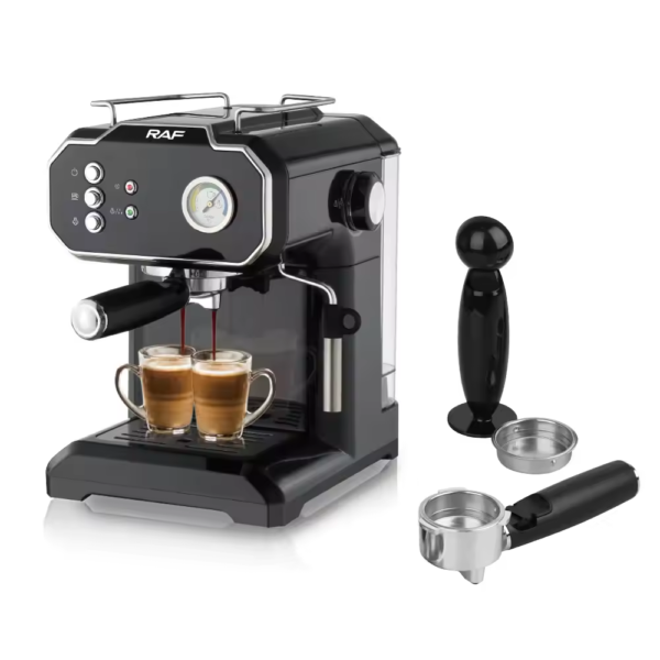 Siebträger-Kaffeemaschine in Schwarz - RAF.104B – Bild 2